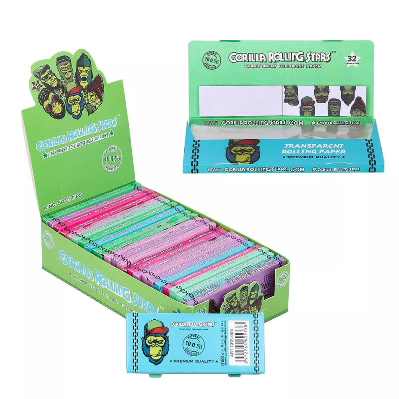 O Rolling Stars w/tips King size Cellulose Rolling Papers,GRS Designs [GRS-006]