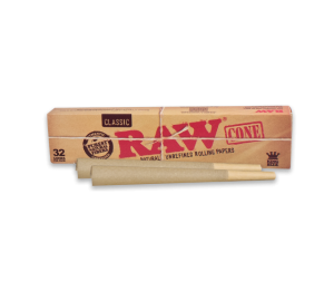 Raw Classic Pre-Rolled Cigarette Paper Cones 32 count