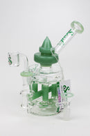 7" SOUL Glass 2-in-1 Double deck recycler bong Glass Bong Canadian Distributor Green