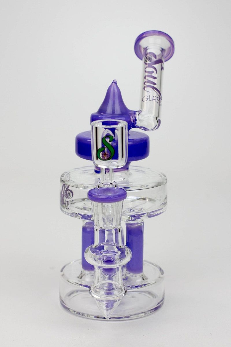 7" SOUL Glass 2-in-1 Double deck recycler bong- - One Wholesale