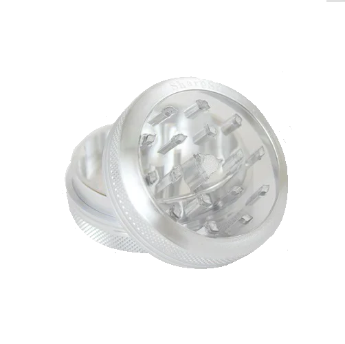 SharpStone® | CLEAR TOP 2 PIECE HERB GRINDER - 2.2" [ GRI906 ] Regular Grinder NIBO Distribution SILVER