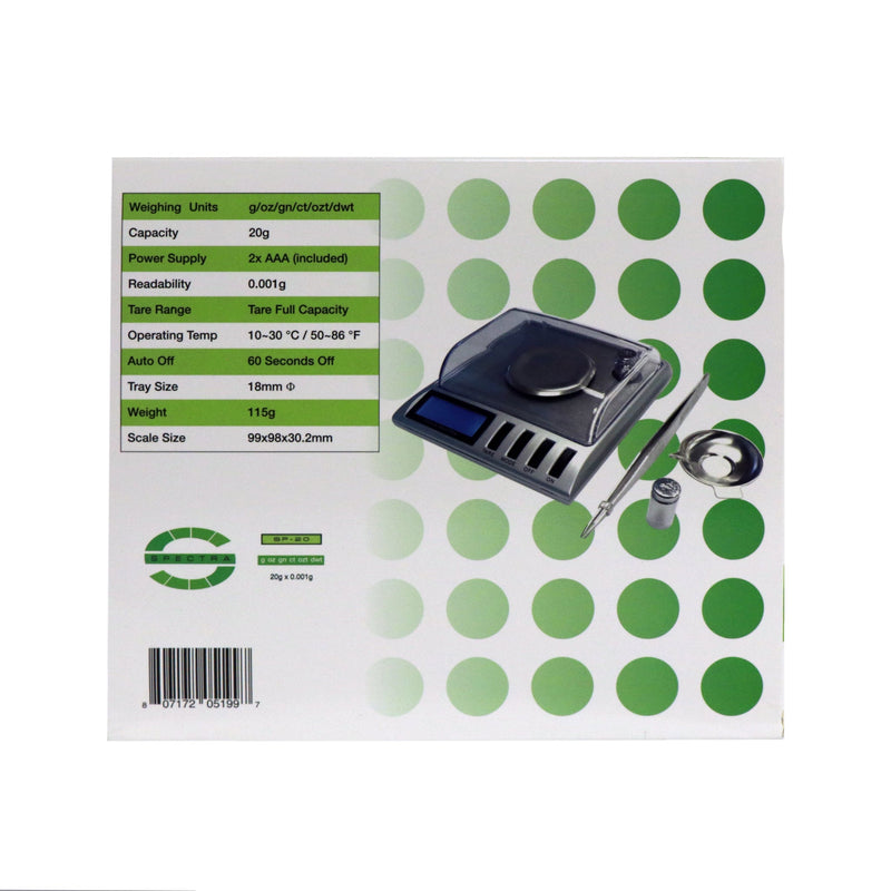 Spectra Digital Scale, 20g x 0.001g - Infyniti Scales