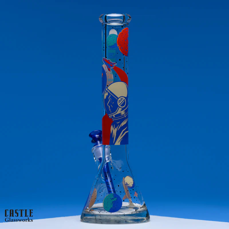 SC Castle Glassworks Space Case 16 inch Beaker Bong