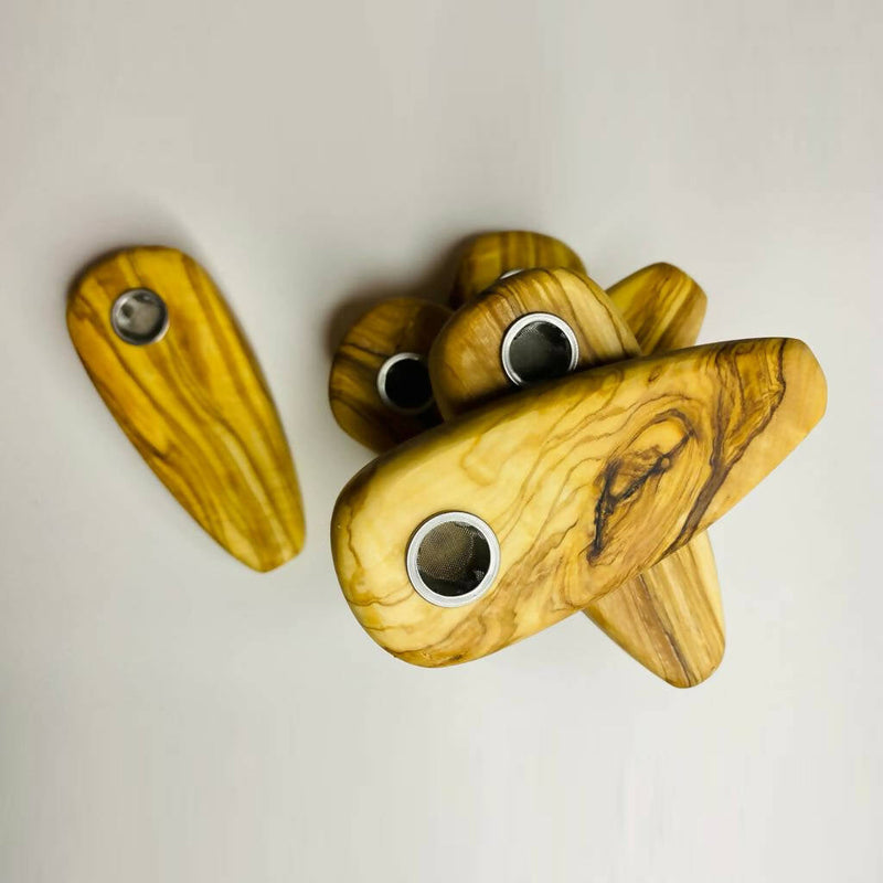 O Olive Wood Simple Pipe/Smoker's Gift