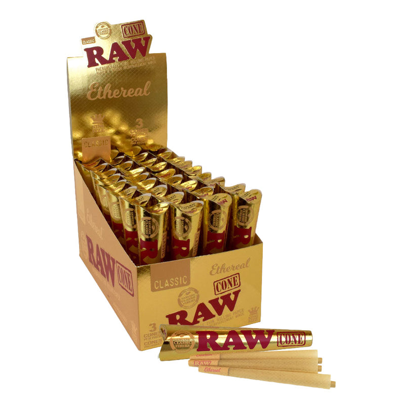 Raw Classic - Ethereal Phenomenally, King Size Pre-Rolled Cones - 3 Pack