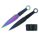 6" Throwing Knives with Black Handle & Sheath Set of 12 [T00046COL-12] Throwing Knife Canadian Distributor