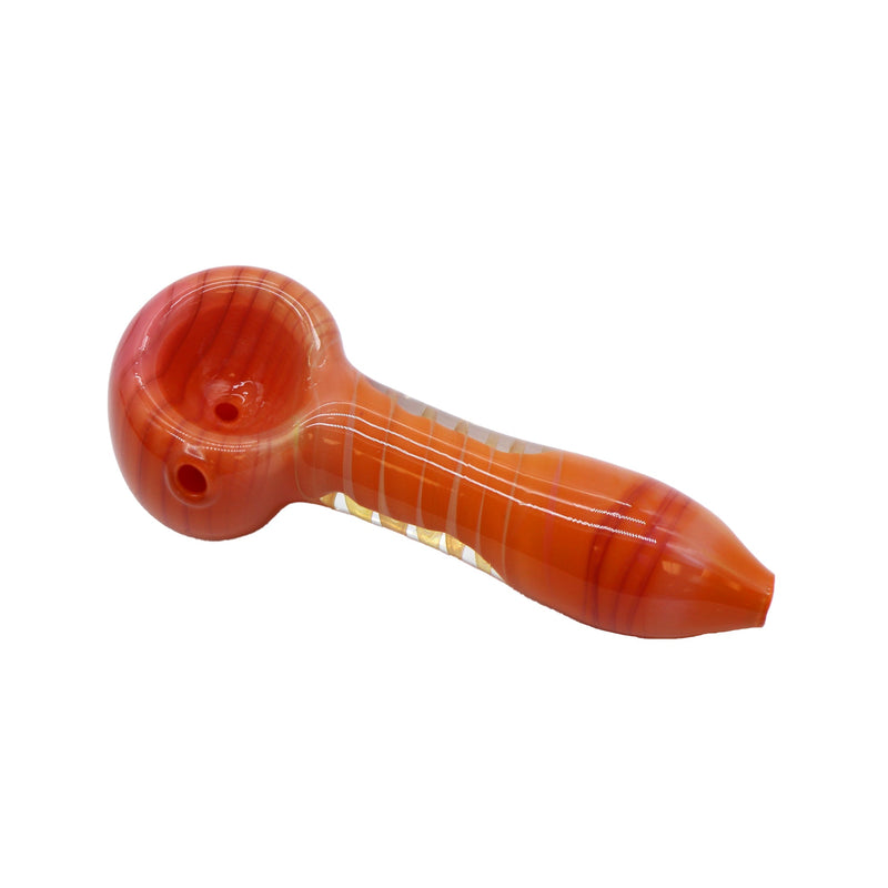 3" Glass Spoon Pipe, O/S Spiral Colored