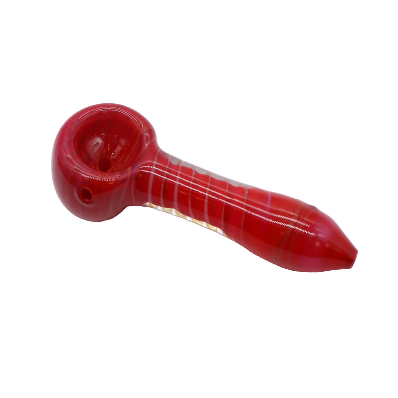 3" Glass Spoon Pipe, O/S Spiral Colored