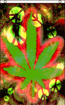Flag - Tie-dye Green Leaf