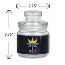 ASHTRAY AND STASH JAR SET - RAINBOW LEAF DESIGN Jar Roast and Toast Gifts