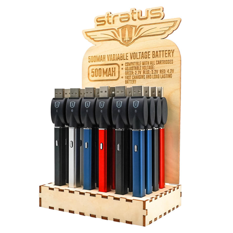 O Stratus | 500Mah vape battery W/USB Charger Display of 24