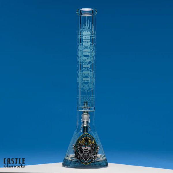 SC Castle Glassworks Viking 18 inch Beaker Bong