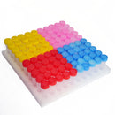 Plastic Vials with Assorted Colored Lids