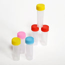 Plastic Vials with Assorted Colored Lids