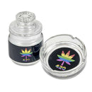 ASHTRAY AND STASH JAR SET - RAINBOW LEAF DESIGN Jar Roast and Toast Gifts