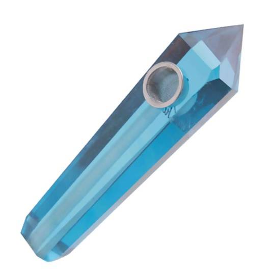 QUARTZ PIPE | BLUE CRYSTAL- - One Wholesale