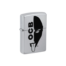 Zippo 250-109226 OCB Reg High Polish Chrome Half Face Zippo Lighter ONE