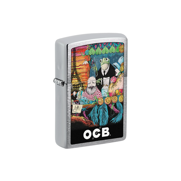 O Zippo 200-110386 OCB Reg Chrome Cafe Culture