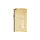 Zippo 1652B Slim® Brass Venetian® Zippo Lighter ONE