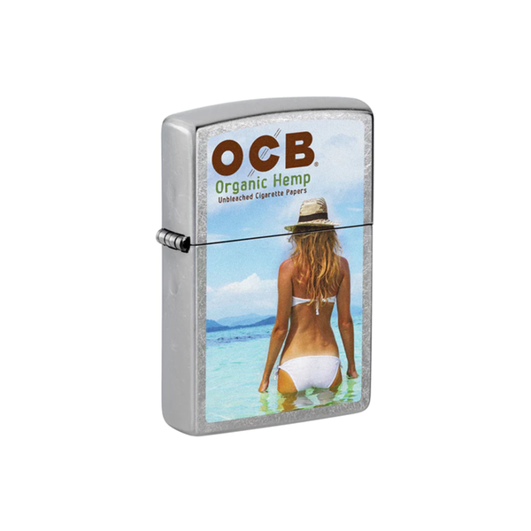 O Zippo 207-110384 OCB Reg Chrome Beach Art