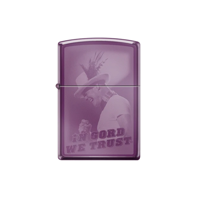 O Zippo 24747 -106142 In Gord We Trust Purple