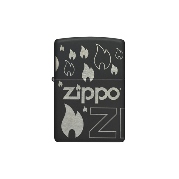 O Zippo 48908 Black Matte Laser 360 Design