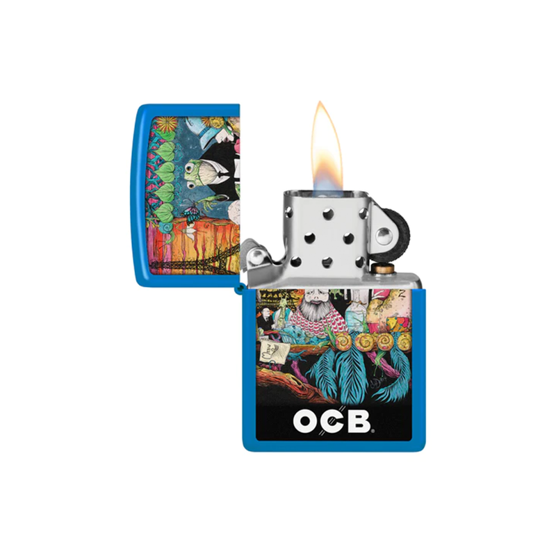 O Zippo 48628-110389 OCB Reg Sky Blue Matte Cafe Culture