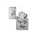 Zippo 200-109016 Tragically Hip Print Stacked Black Zippo Lighter ONE