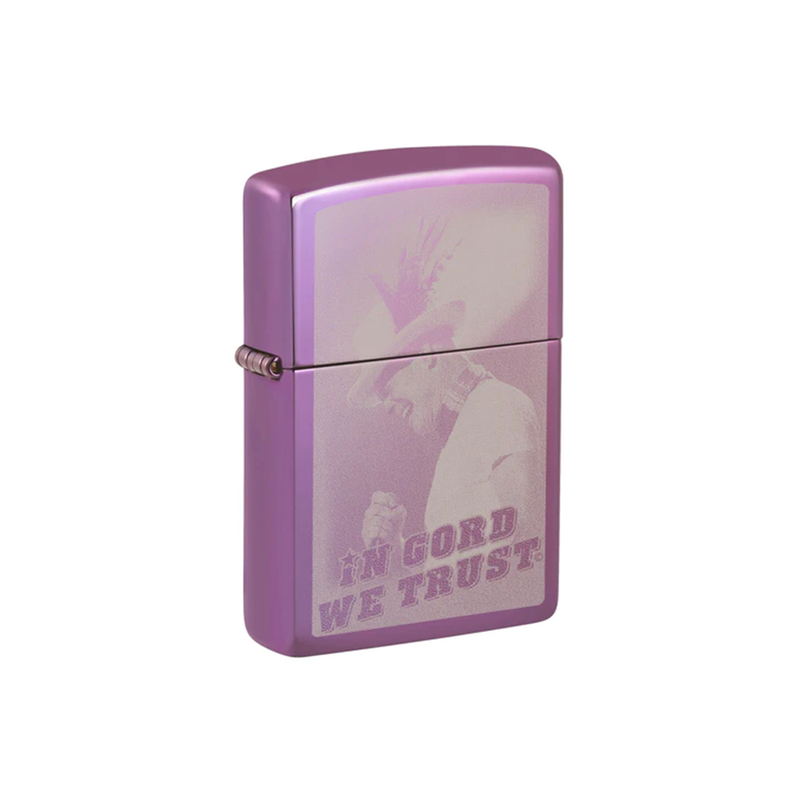 O Zippo 24747 -106142 In Gord We Trust Purple