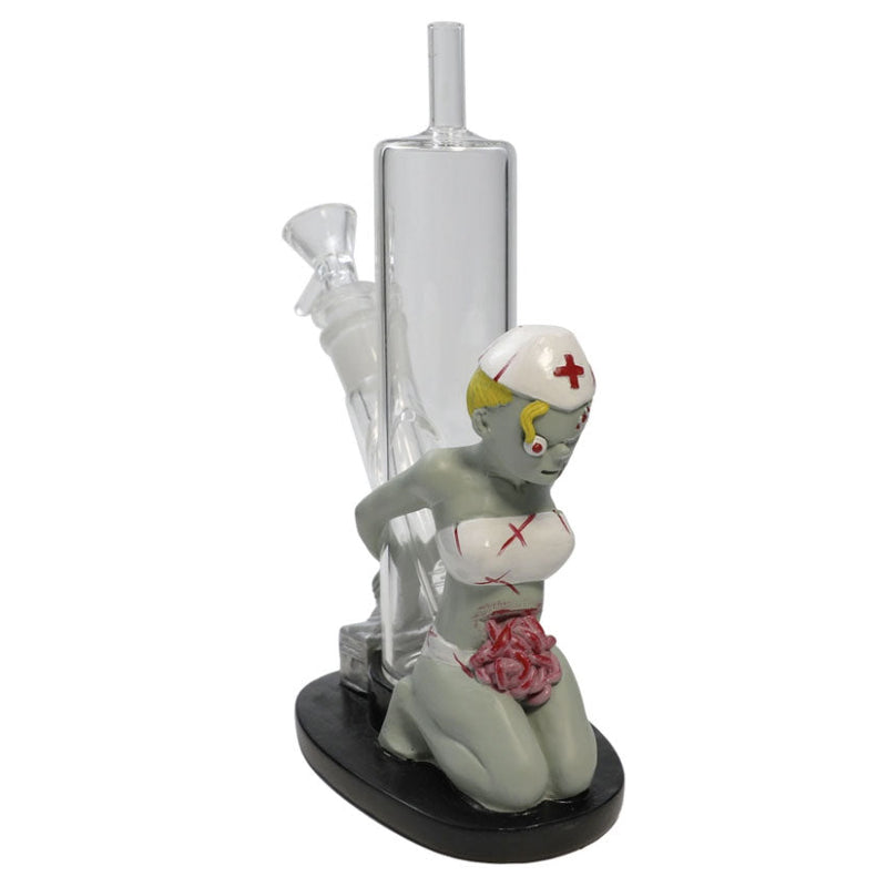 O 9'' Resin zombie nurse water pipe [H356]