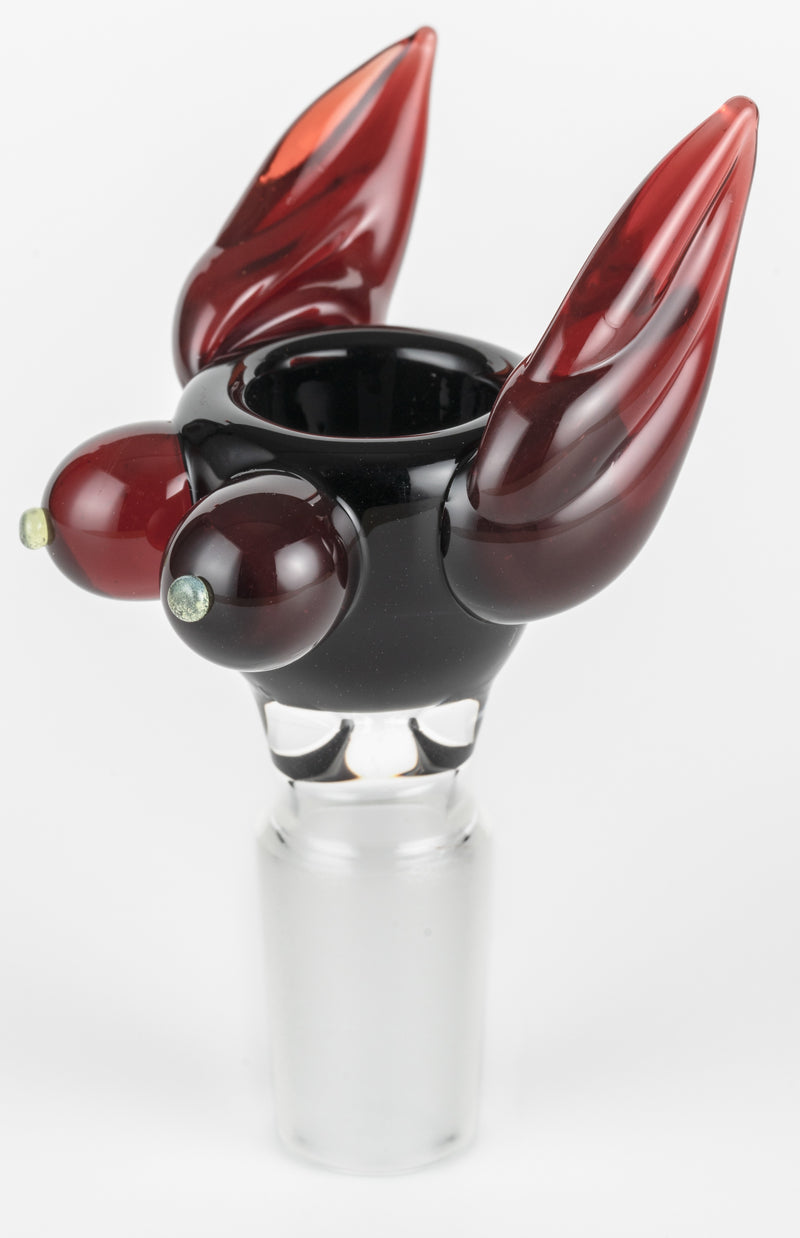 SC K019 14mm Flying Boob Alien bowl by Kent's Glass Canadian artist