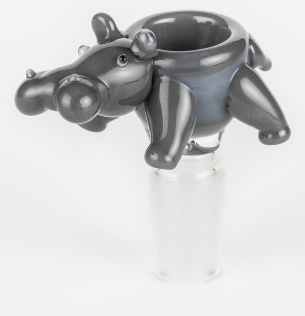 K022 14mm Hippo bowl by Kent's Glass Canadian artist