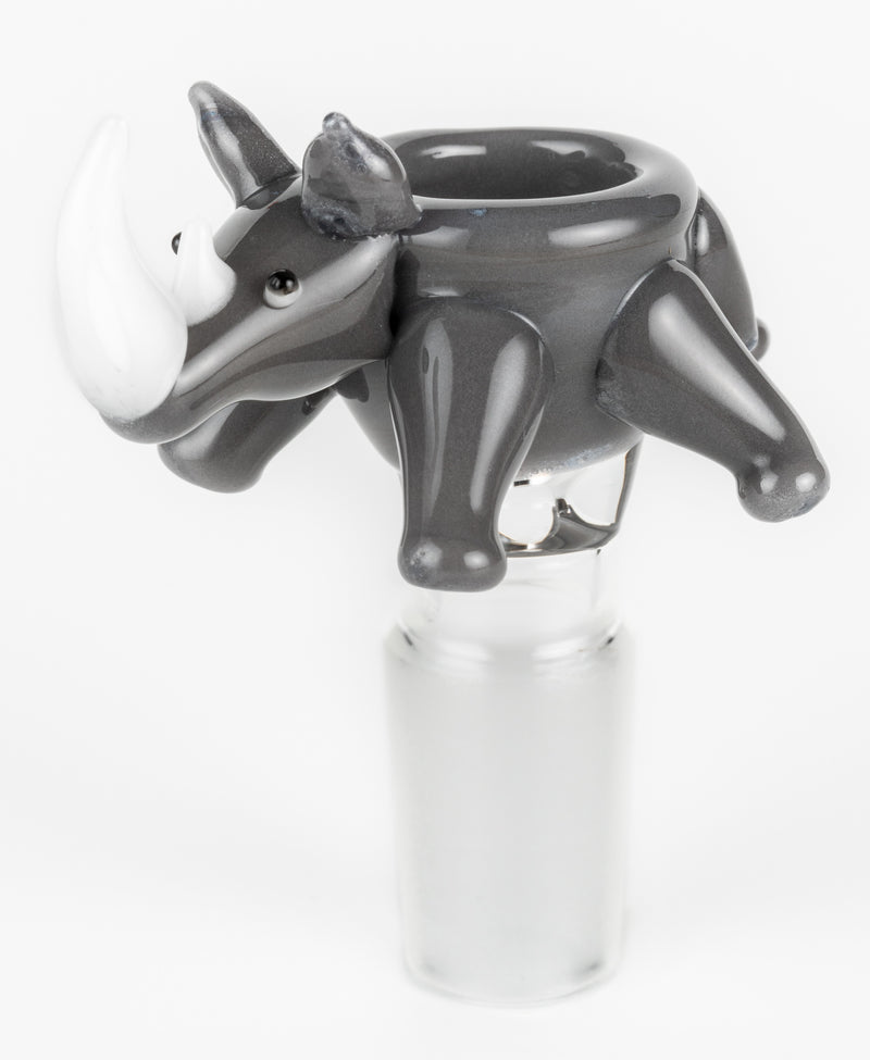 SC K031 14mm Rhino bowl by Kent's Glass Canadian artist