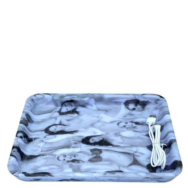 LED Print Glowing Rolling Tray- Assorted Designs