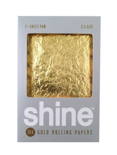 Shine 24K Gold 2 Sheet Pack 1 1/4 Gold rolling papers