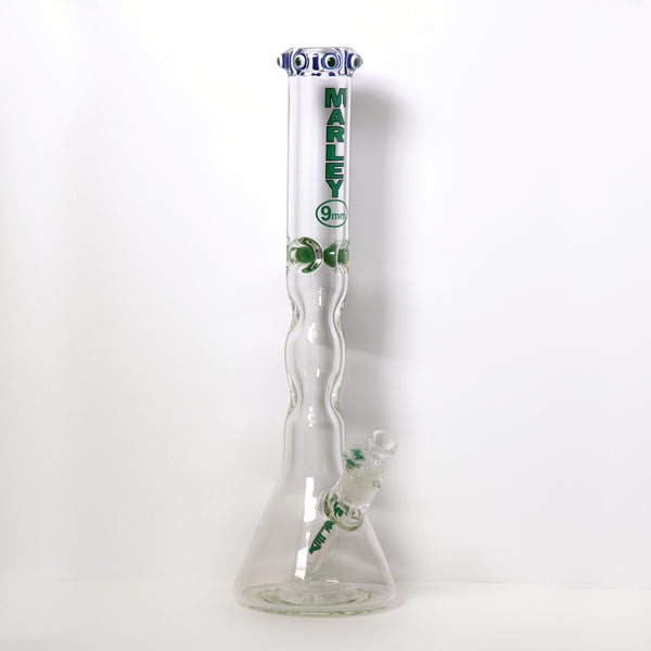 SC 174 18 Inch 9mm Crown Top Marley Glass Beaker Bong mixed colours