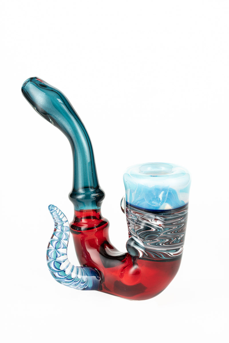 M001 Heady Sherlock Glass Pipe from Mooks Glass Canadian Artist