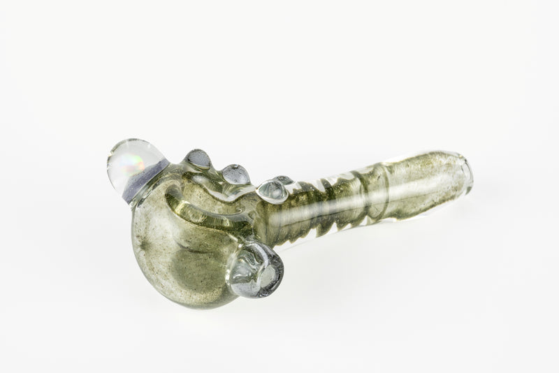 SC 2106 Deluxe Frit pipe with large Opal Shine Glassworks Canadian glass