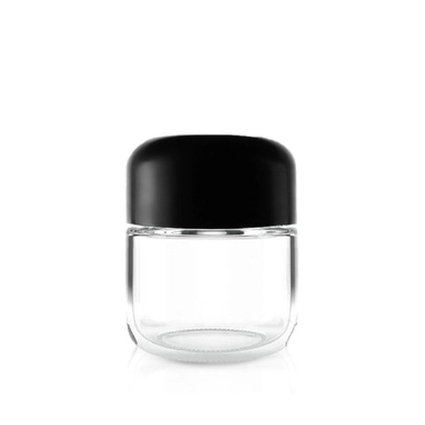 2oz Arched Glass Jar with Clear Black Cap 160ct