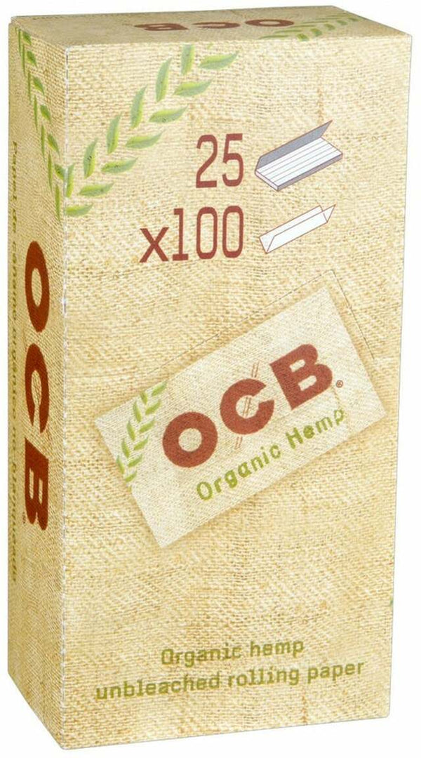 OCB Organic Hemp DBL Single Wide Rolling Papers 25ct