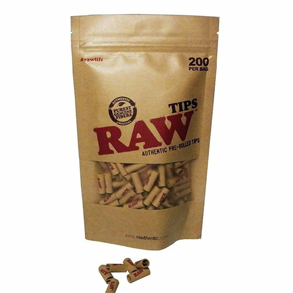 SC RAW Tips Bag 200 RAW Pre Rolled Tips Bag 200 Ct