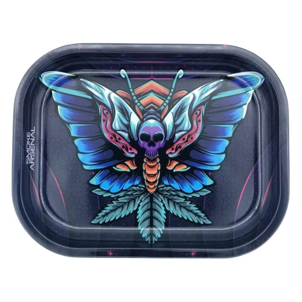 Butterfly Metal Rolling Tray Small 7 x 5.5 Inch