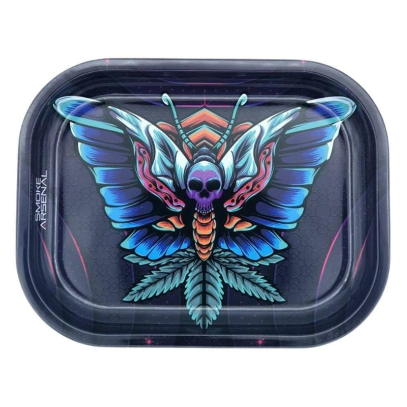 SATRAY S258 Butterfly Metal Rolling Tray Small 7 x 5.5 Inch