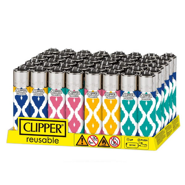 Clipper Ikat Design Lighters - 48ct