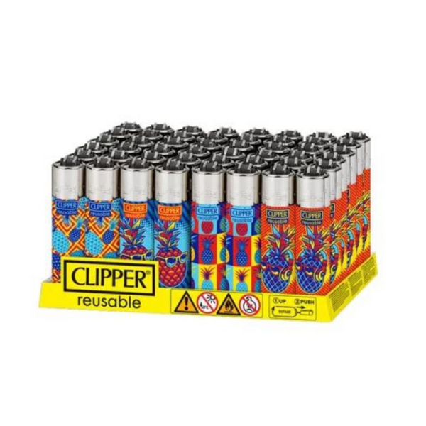 CLIPPER HIPPIE PINEAPPLE LIGHTERS Clipper Hippie Pineapple Lighters- 48ct