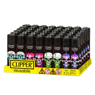 Clipper Wild Skulls Lighters - 48c