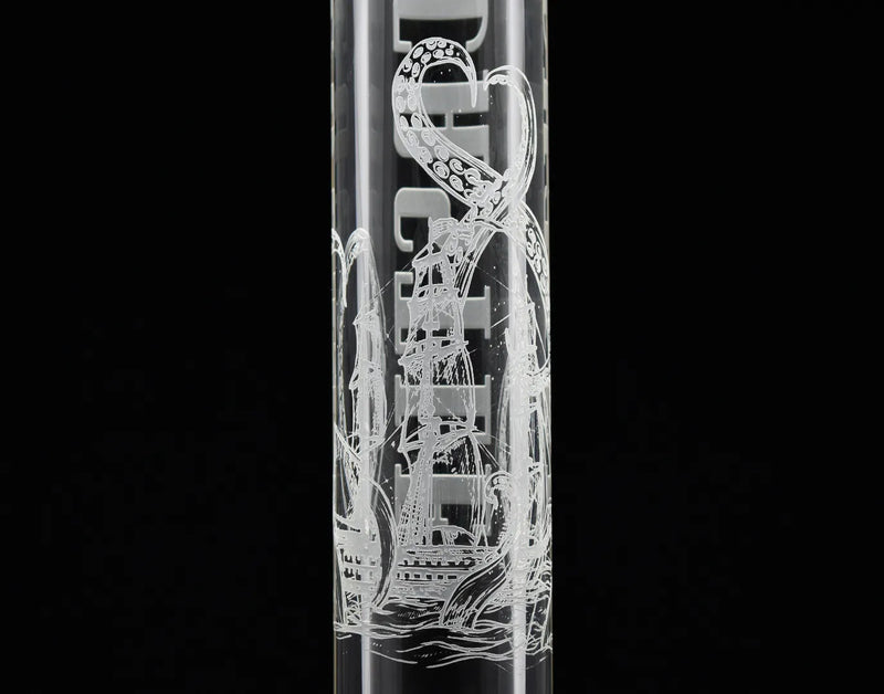 SC Castle Glassworks Kraken 18 inch 9mm Laser etched beaker