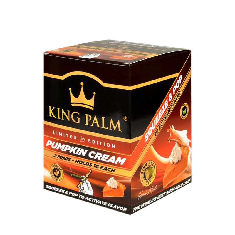 10810089610918 King Palm 2 Mini Rolls Pumpkin Cream - 20ct
