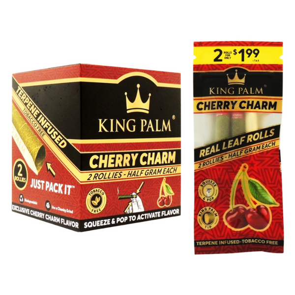 10810089610291 King Palm 2 Rollies Cherry Charm - 20ct