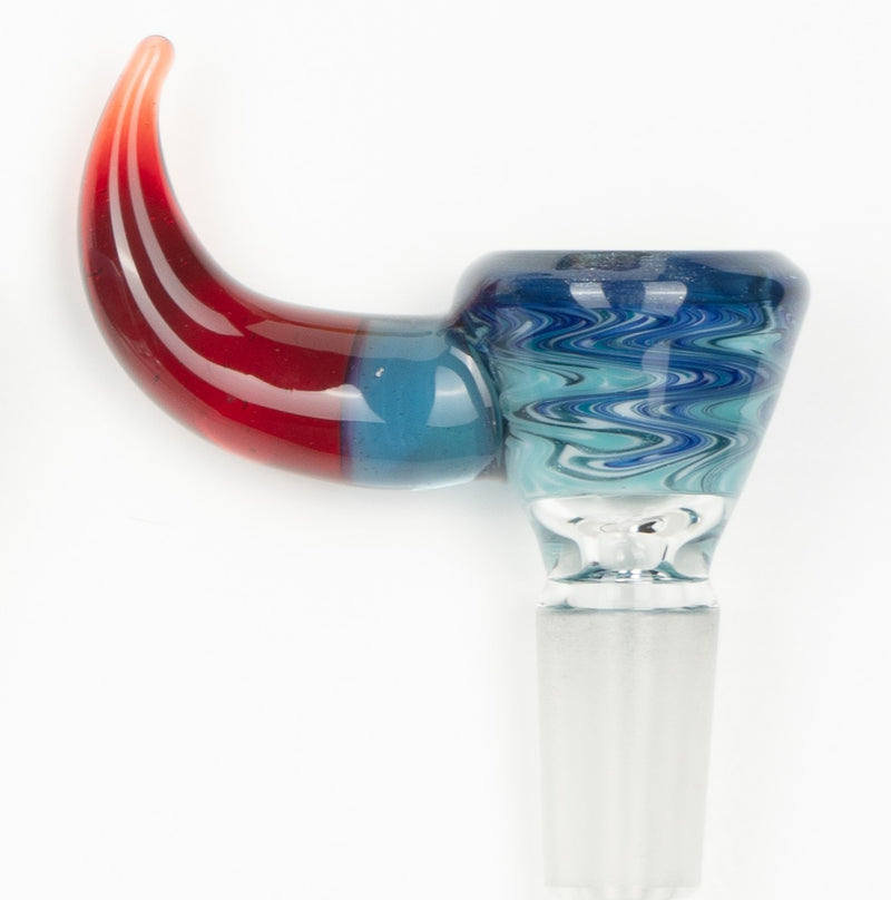 M007 14mm 1 Hole Rewig Worked Ground  Joint Heady Glass Bowl Mooks Glass